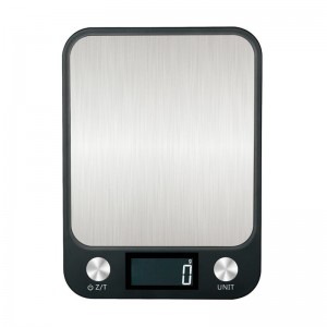 Platforma LCD iz nerjavečega jekla, 5 kg, elektronsko merjenje teže, digitalna kuhinjska tehtnica za hrano