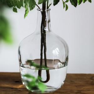 Дэкаратыўная ваза для кветак з каляровага шкла Ваза з празрыстага шкла