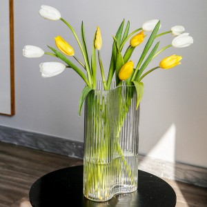 Home Decor Flower Custom Vase Glass Vase para sa Fashion Home Living Room ug Dining Room