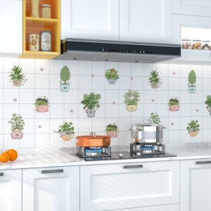 PVC vannas istabas virtuves sienu dekors Vinila pašlīmējošās sienas uzlīmes
