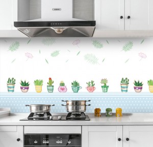 PVC Twalèt Kitchen Wall Decor Vinyl Self Adhesive Wall Stickers