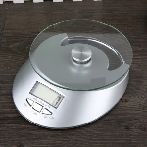 Платформа LCD од нерѓосувачки челик од 5 кг Електронска вага за мерење на тежина Дигитална вага за храна за кујна