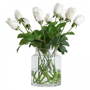 Centralny dekoracyjny kolorowy przezroczysty szklany wazon na kwiaty/szklane wazony