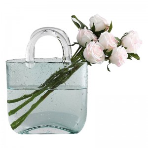 Mała średnica karzeł dekoracja kwiatowa kolorowy szklany wazon do salonu dekoracja wnętrz szklany wazon na kwiaty