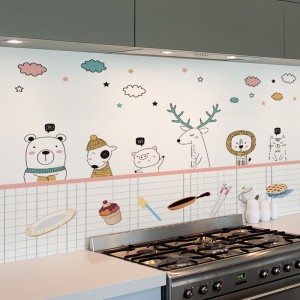 Adesivi murali autoadesivi in ​​​​vinile per decorazioni da parete per cucina bagno in PVC