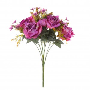Gamintojas Kinijos modeliavimo gėlių laikymo vestuvinės PE rožių puokštės vestuvėms laikomos gėlės Vestuvinės dirbtinės nuotakos gėlės