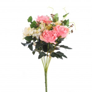 Gamintojas Kinijos modeliavimo gėlių laikymo vestuvinės PE rožių puokštės vestuvėms laikomos gėlės Vestuvinės dirbtinės nuotakos gėlės