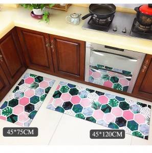 dicitak dapur mat costom PVC anty-dieunakeun mat minyak-buktina floor mat