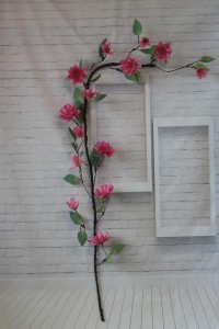 Trending Produkter China Kënschtlech Seid Simulatioun Rout Rosa Wäiss Hydrangea Blummenstamm fir Heemdekoratioun
