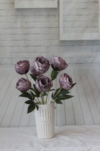 Изкуствен божур пластмасови изкуствени цветя ръчно изработени цветя домашен хотел търговски център декорация на едро изкуствена роза
