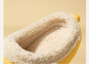 Pantofla pambuku për femra në ambiente të brendshme dimërore plus kadife çift të ngrohtë në shtëpi duke shkelur mbi mut pantofla pambuku vizatimor të lezetshëm për meshkuj
