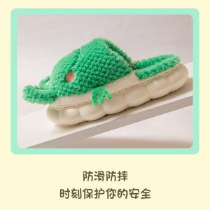Genki frog cotton slippers female cartoon cute home indoor ins couple warm cotton tsinelas lalaki