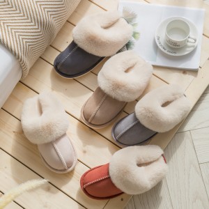 Pantofole di cotone per la casa degli amanti dei cursori delle signore Scarpe di cotone antiscivolo per donne calde autunno e inverno all'ingrosso