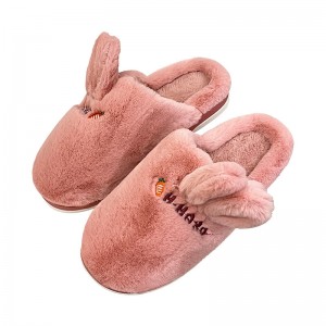 Rogue Rabbit Cotton Sandal Wanita Pasangan Rumah Dalam Ruangan Anti-Slip Hangat Plush Lucu Pria Pakaian Luar Musim Gugur dan Musim Dingin