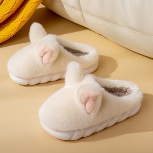 ເກີບແຕະຜ້າຝ້າຍຜູ້ຊາຍດູໃບໄມ້ລົ່ນແລະລະດູຫນາວກາຕູນເຮືອນຫນາ soled indoor ອົບອຸ່ນແລະ fleece ຄູ່ຜົວເມຍ slippers ຝ້າຍແມ່ຍິງ