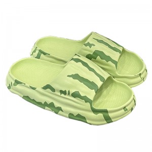 Watermelon patroan EVA sandalen foar froulike indoor leafhawwers yn simmer;dikke soles;hege-klasse sêfte soles