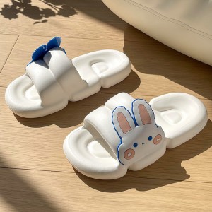 Yayda qadın sevimli cizgi filmi dovşanı üçün sərin başlıq, qapalı məkan həvəskarları üçün qalın altlı sandalet