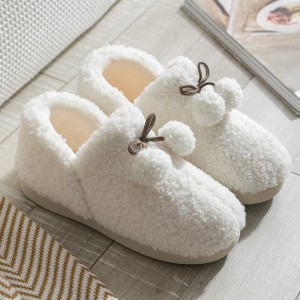 ເກີບຜ້າຝ້າຍ Plush ໃນເຮືອນອົບອຸ່ນສະດວກສະບາຍເກີບຝ້າຍຄູ່ຜົວເມຍບໍ່ມີກິ່ນຫອມຕີນຫ້ອງນອນ slippers ຝ້າຍຂາຍສົ່ງ