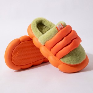 Pantofole in cotone da uomo inverno Baotou più velluto spesso fondo morbido coppie calde pantofole in lana da casa da donna
