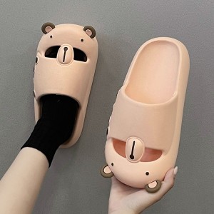 Baotou Bear Slippers Basali Xia Ins Wear EVA Thick Sole Step on Shit Cool Slippers