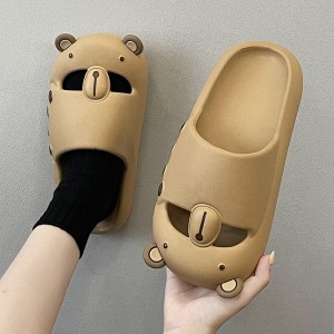Baotou Bear Sandal Wanita Xia ins Wear EVA Sole Tebal Step on Shit Cool Sandals
