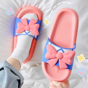 Mga tsinelas na Summer Lady Bowknot Princess Wind Indoor Household Sandals Outdoor Wear Non slip Wholesale