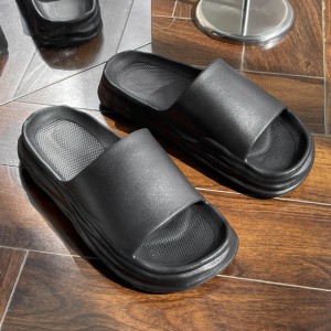 Sandal licin wanita musim panas rumah non-slip kamar mandi mandi pasangan sandal pria rumah tebal bawah musim panas sederhana