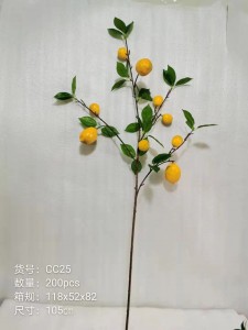 Изкуствен плод Лимон Декоративни лимонови растения Лимон с изкуствено стъбло