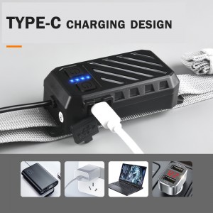 Лесно водоотпорно USB рефлектирачко светло за ноќно трчање на ранец