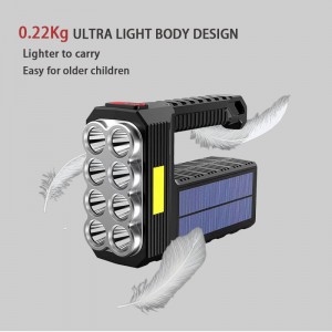 Убудаваны Life Life Waterproof USB Solar Rechargeable Led Lightlight Solar Searchlight