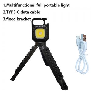 Fast Charging hnab tshos COB Torch Light Mini Led Keychain Flashlight