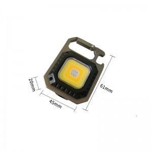Snel opladen Pocket COB-zaklamp Mini Led-sleutelhangerzaklamp