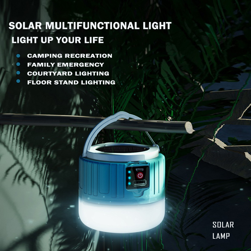 Солнечная зарядка USB аварийная водонепроницаемая лампочка для кемпинга
