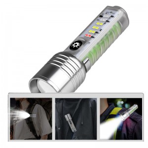 LED laser alb cu bliț de zoom de încărcare USB roșu și albastru intermitent