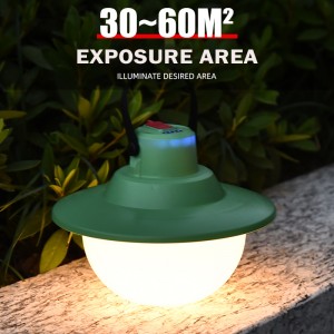 Jednostavna svjetiljka za kampiranje koja se puni u kući za hitne slučajeve
