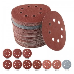 Best Kraft Paper Water Resistant Sandpaper Supplier –  180mm/225mm Sanding Discs Orbital Sander Sandpaper 6 holes/8holes – Yushen