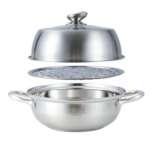 30CM Stainless vy Stackable Cookware sakafo etona vilany