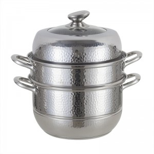 YUTAI 28CM stainless steel steamer na may pattern ng Polygon