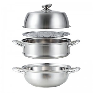 YUTAI 4 Piece Stainless Steel Stack le Steam Pot Set