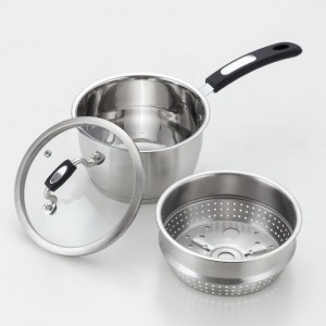 YUTAI ຕ້ານ scalding handle pot ສະແຕນເລດແລະຫມໍ້້ໍານົມ