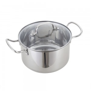 YUTAI cookware የማይዝግ ብረት Casserole በሽቦ እጀታ 2.7QT - 5QT