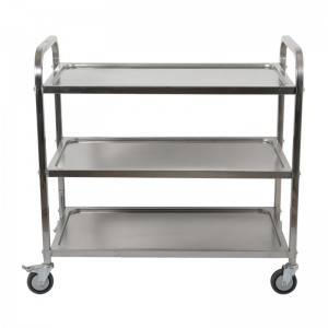 DuoDuo Restaurant Trolley CC-3S M L 3 Tier Clearing Trolley