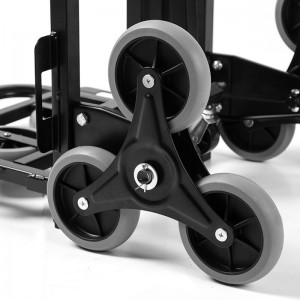 Super hot sale ready to ship 6 wheels Three-wheels stair climbing portable folding luggage cart trolley
