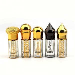3/6/12 uv engraved attar bottle alloy cap na may glass stick