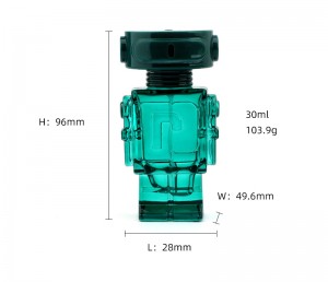 30/50ml ŝraŭba spray-parfumbotelo por robotdezajno