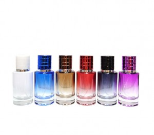 30ML sprayer cylindrical perfume glass bottle
