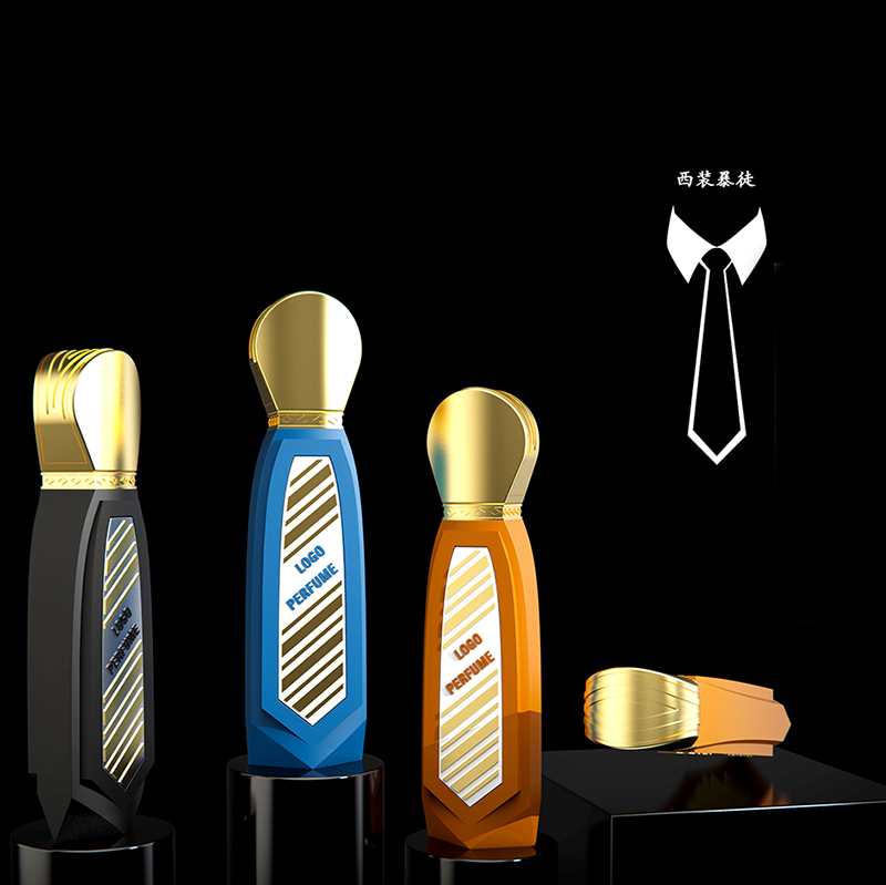 עיצוב מקורי להתאמה אישית לוגו בקבוק בושם 50 מ"ל בקבוק בושם מזכוכית קרימפ צוואר