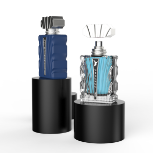 Sticla de parfum din sticlă cu design original cu gât sertizat Sticla de parfum pentru bărbați cu design pentru bagaje de 50 ml