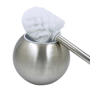 Rostfritt stål en uppsättning handtag toalettrengöringsborste med borsthållare