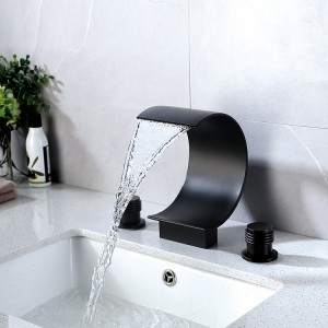 Black Basin Faucet North-Europe Style Awọn ẹya ẹrọ Idẹ Mixer Tẹ ni kia kia Fun Bathroom